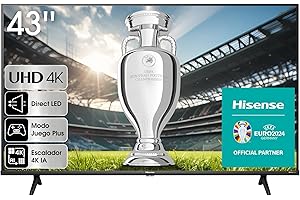 Hisense TV 43A6K - UHD 4K Smart TV de 43 Pulgadas Televisor, Dolby Vision, Modo Juego Plus, DTS Virtual X, Control por Voz televisor (2023)