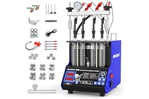 MR CARTOOL V209 Testeur d'injecteur de Carburant et Machine de Nettoyage, GDI EFI FSI d'outils de Nettoyage Machine d'essai d'injecteur de Carburant de Voiture et de Moto à Essence, 4 cylindres, 220V