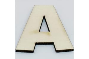 Sticker Design Shop Holz Buchstaben 4 oder 8 cm hoch Auswahl A-Z Deko Schrift Alphabet Wunschtext (8 cm hoch, A)