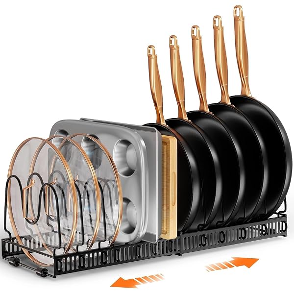 Chefmate Edelstahl-Küchenregal 80 Cm Mit 10 S-Haken – Wandmontage Für Töpfe, Pfannen, Utensilien (Topfablage, Handtuchhalter)