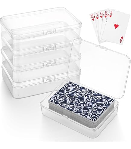 5 Transparente Aufbewahrungsboxen Für Spielkarten - Perfekt Für Pokerabende & Sammler
