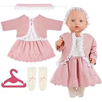 Set Di Vestiti Per Bambole New Born: Top Rosa, Pantaloni, Cappello E Stivaletti In Cotone, Adatto A Bambole 20-22 Pollici - 2
