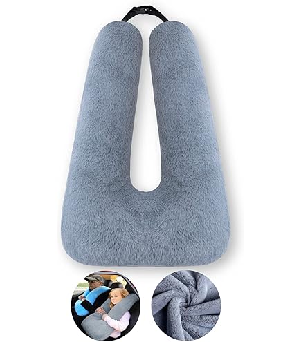 2 Stück Reisekissen Auto Kinder - Nackenkissen Für Lange Fahrten Rosa