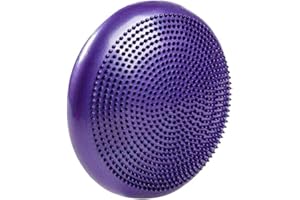 HSHDUTI Coussin d'équilibre physique, coussin de stabilité de l'air, coussin sensoriel gonflable pour chaise, pompe incluse, coussin d'équilibre gonflable pour entraînement de base, yoga