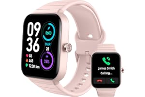 Delvfire Smart Watch for Men Women (Answer/Make Call), Alexa Built-in, 1.8" Touch Screen Fitness Watch with Sp02 Heart Rate Sleep Monitor, 100 Sports, Waterproof Step Counter Watch for iPhone Android