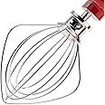 IAGREEA 6-Wire Whip Attachment for Tilt-Head Stand Mixer Accessory Replacement for KitchenAid Stainless Steel Egg Cream Stirrer, Dishwasher Safe, Flour Cake Balloon Whisk