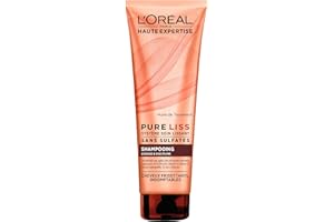 L'Oréal Paris Pure Liss Shampoing Sans Sulfate à l'Huile de Tournesol - Lissage & Discipline - Cheveux Frisés & Indomptables - 250 ml