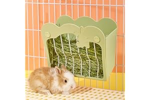 SAVOSWEET Heuraufe Kaninchen, Heu Futterspender für Käfig, Futterstation für Hasen Meerschweinchen Chinchilla