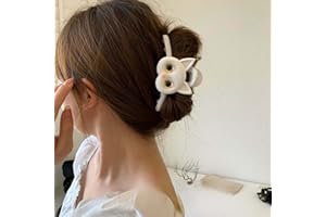 Inateannal Pinza de pelo grande para mujeres y niñas, pasadores de pinza de pelo con patrón de gato bonito, pinzas de mandíbula de pelo elegantes, accesorios para cabello grueso y fino
