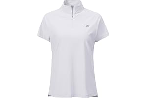 MoFiz T-Shirt de Surf à Manches Courtes pour Femme avec éclair 1/4 Protection Solaire Rash Guard UV Shirt Séchage Rapide