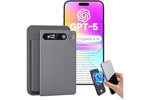 NUASI Grabadora de Voz IA con Funda Negra-Transcribe y Resume con tecnología de IA - Soporta 80+ Idiomas, 64GB de Memoria, Control de reunión con App, Genial para Lección, Llamada, entrevista