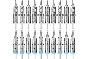 Tatooine 20pcs Cartucce Aghi per Tatuaggi, Tattoo Needle Cartridge Round Liner Professionale, Ago per Tatuaggio Usa e Getta per Macchina