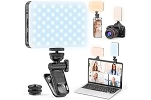 120 LED Selfie Licht, 3 Lichtmodi Handy Selfie Licht mit Clip, Tragbares Beauty Licht für Handy, Kamera Licht Eingebauten Akkus & Kompakt für Mobiltelefon, Zoom Treffen, Video Anrufe, Laptop, YouTube