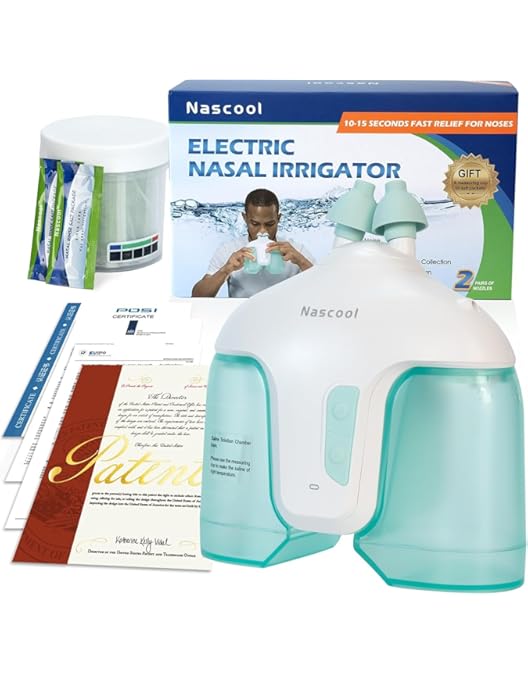 Lavado Nasal Adulto Limpiador De Nariz Elu00e9ctrico, Irrigador De