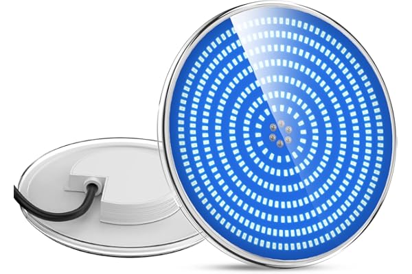 LyLmLe Projecteur Piscine LED Remplie de Résine,35W Lampe Piscine Encastrable PAR56 Ampoule Spot Piscines LED, 1100lm, Angle de Faisceau 140 °, IP68 étanche, 12V AC/DC, Bleu Pur