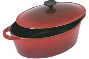 CREALYS Tradifonte 501807 - Cocotte ovale, 4 L, colore: Rosso