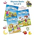 Kinder Series 72 Nursery Rhymes set of 3 Books with Activity Stickers Each Book
