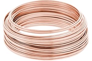 SKYPRO Filo di rame puro al 99,5%, rotondo, filo di rame nudo, 3 mm, creazione di gioielli, perline, filo per artigianato floreale (lunghezza 5 m)