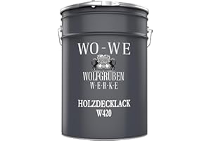 ‎WO-WE WO-WE Holzfarbe Holzlack Wetterschutzfarbe Außen & Innen - Anthrazitgrau RAL 7016-5L
