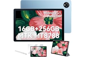 Blackview Tablet 256GB, Android 13 Tablet 10 Pollici,16GB RAM, MTK MT8788, 13MP, 7680mAh,Face ID/OTG/BT/5G WiFi/Type-C/3.5mm Headphone Jack con Penna e Custodia Protettiva e Pellicola Temperata