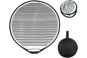 LNGJIN Faltbares Gestreiftes Reflektor,80 cm Auto-Dellenreflektor,Dellenreflektorboard,Mit Tasche,Für Dellen,Karosserie,Tür,Auto-Dellenprüfgerät