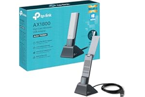 TP-Link Archer TX20UH AX1800 WiFi Dongle for PC, WiFi 6 Dual Band Wireless, USB WiFi Adapter for PC, 1.2 Meter Cable, Broader Coverage, 3.0 USB WiFi Dongle, Wins, MU-MIMO, OFDMA, Flexible Design