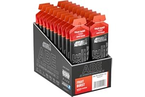 Applied Nutrition ABE Pre Workout Gel - All Black Everything Pre Workout Gel, Energy & Physical Performance with Citrulline, Creatine, Beta Alanine (20 x 60ml Gels) (Fruit Burst)