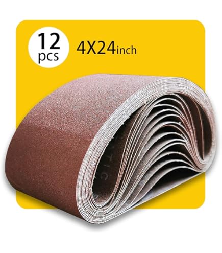 TA-VIGOR 6-Pack Sanding Belts, 4x24 Inch, 600 Grit, Aluminum Oxide – For Wood & Metal Grinding