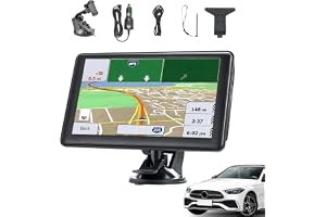 GPS-navigatör för bil - GPS-bilsystem 18 cm | kartvisning på smart pekskärm för fordon under långa resor med husbil för män och kvinnor
