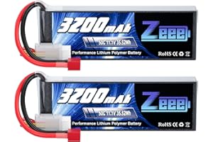 Zeee 3S Lipo Batteria 11,1V 50C 3200mAh RC Batteria con Connectore Deans T Spina per RC FPV Racing UAV Drone Evader BX RC Veicolo Auto LKW Truggy RC Nave RC Modells RC Hobby (2 pezzi)