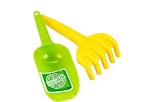 Theo Klein 7638 KLEIN goes BIO Set Pelle Creuse et Râteau à Sable Set Multicolore pour Bac à Sable en Bioplastique Jouet pour Enfants à Partir d'un an