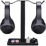 Neetto HS908 Double Support Casque pour Bureau, Stand et Rangement pour Casques Micro Sennheiser, Sony, Audio-Technica, Bose,