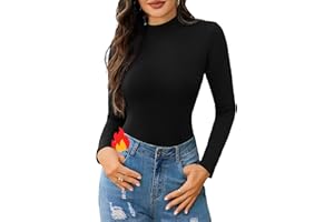 Gyabnw Camiseta Térmica Cuello Alto Manga Larga Camiseta Slim Fit Basica Termica Top Otoño/Invierno Ropa Interior Jersey Elegante Casual Suave Suéter