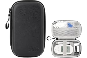 ‎LINPR Linpr Diabetes Versorgungskoffer, Blutzuckermessgerät-Tasche, Tragbare Box Aufbewahrung von Teststreifen, Blutentnahmenadeln und Anderen Gegenständen, Reisetasche für Diabetiker (Schwarz, M)