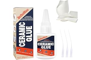 FUSIONFIRM Keramik Kleber, 30g Superkleber. Sofortiger Klebstoff für Porzellan und Keramik Reparatur. Schnell trocknend, hitzebeständig, wasserfest, stark haftend für Keramik, Geschirr, Fliesen und DIY Handwerk.