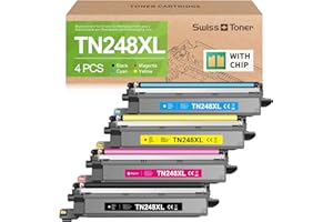 swiss toner TN248XL Kompatibel für Brother TN248XL TN-248XL TN-248VAL für Brother MFC-L3760CDW Toner DCP-L3560CDW Toner MFC-L3740CDW HL-L3240CDW MFC-L3740CDWE für TN248 TN-248,4-Pack