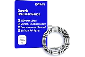 Duravit Universal Brauseschlauch flexibler Duschschlauch 1,60 m mit Verdrehschutz knickfest Chrom