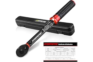 ATsafepro clé dynamométrique 1/4'', clé dynamométrique velo 3-25Nm,72 Dents clef dynamometrique,Précision ± 3% Cliquet pour les outils d'entretien des vélos et mobylettes moto