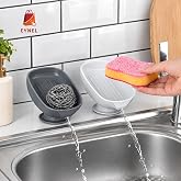 Vantuzlu Su Giderli Sabunluk S&uuml;ngerlik, Lavabo Eyve İ&ccedil;in Sabun Kabı, S&uuml;nger Koyma Kutusu (2)