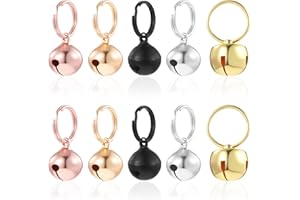 Thrymme 10 Pcs Dog Collar Bell, 1/2 Inch Bells for Dog Collar for Small Dogs And Cats for Puppy Collars, Secure Attachment, Clear Ringing Sound