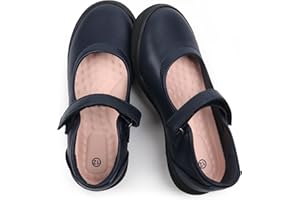 Hawkwell Chaussures Mary Jane Plates Pour Fille - Noires Scolaires et Formelles (Bébé/Enfant/ADO/Adolescente)