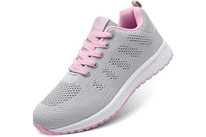 ANBIWANGLUO Zapatillas de Deporte para Mujer Zapatillas Deportivas para Correr Zapatos con Cordones para Caminar Zapatillas Transpirables para Correr al Aire Libre para Correr