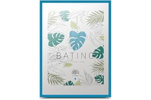 aFFa frames, Batino, Cadre photo en bois, Light, Rectangle, avec façade en verre acrylique, dos HDF, Bleu, A3, 29,7x42 cm