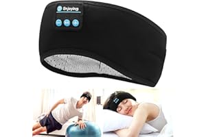 Kabelloses Bluetooth-Stirnband, E-More waschbare verstellbare Schlafkopfhörer, Schweißbänder, Freisprecheinrichtung, Musik-Sport-Headset mit Mikrofon, integrierte Lautsprecher für Laufen