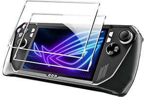 Rojeuinn 2 Pezzi Vetro Temperato per ROG Ally X/MSI Claw A1M 2024 7 inches Pellicola Protettiva, Senza Bolle, Anti-Scratch,Durezza 9H
