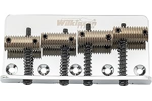 MUSICLILY Wilkinson WOB41T 57mm Chevalet Bridge Basse 4 Cordes Pontets Filetage pour Precision/Jazz Bass, Chrome