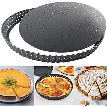 JINGHANGER 10 Pezzi Teglia Rotonda Per Pizza In Acciaio Inox 26 Cm Pizza Pan Facile Da Pulire Argento - 9