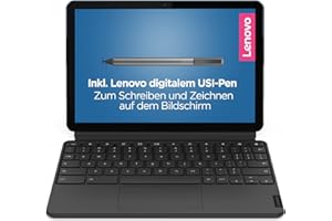 ‎LENOVO Lenovo IdeaPad Duet Chromebook 26,4 cm (10,1 Zoll, 1920x1200, Full HD, WideView, Touch) ChromeOS Tablet (MediaTek P60T, 4GB RAM, 64GB eMMC, ARM Mali-G72 MP3, ChromeOS) blau-grau + Stift
