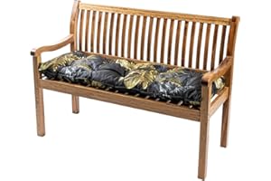 ‎TEXDEKO TexDeko® Garden Gartenbank-Auflage 110 x 40 x 8cm wasserabweisend UV - beständig gesteppt Bankpolster Bankkissen Polsterauflage Sitzpolster Bankauflage Sitzkissen (Blume)