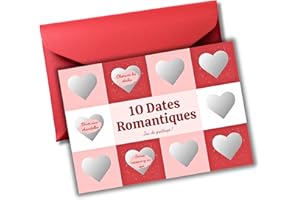 EQUIK PRODUCTS Jeu couple à gratter | Cadeau romantique pour couples, cadeau Saint Valentin, cadeau anniversaire | Idées dates en amoureux | Bon pour couple, carte à gratter